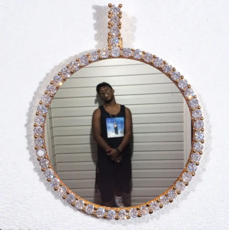 LARGE 3D CIRCLE CUSTOM PICTURE PENDANT sold by The GUU Shop