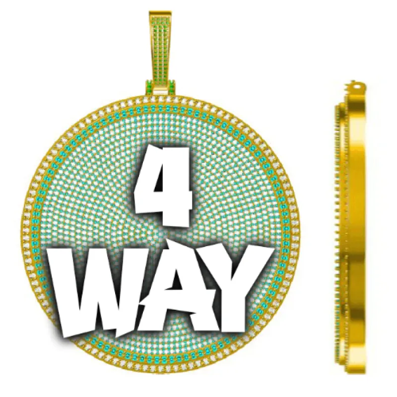 CUSTOM LETTER NECKLACE 3D BIG DISC sold by The GUU Shop