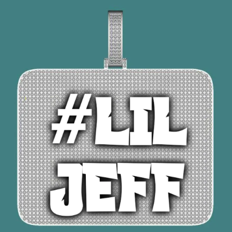 CUSTOM LETTER NECKLACE 3D BIG SQUARE sold by The GUU Shop