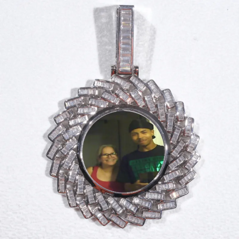 Large 3D Baguette Custom Picture Pendant sold by The GUU Shop