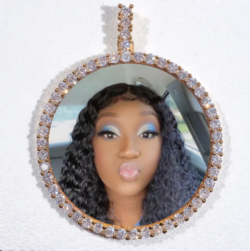 LARGE 3D CIRCLE CUSTOM PICTURE PENDANT sold by The GUU Shop