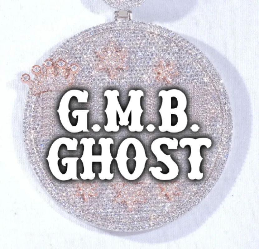 CUSTOM LETTER NECKLACE 3D BIG CROWN DISC sold by The GUU Shop