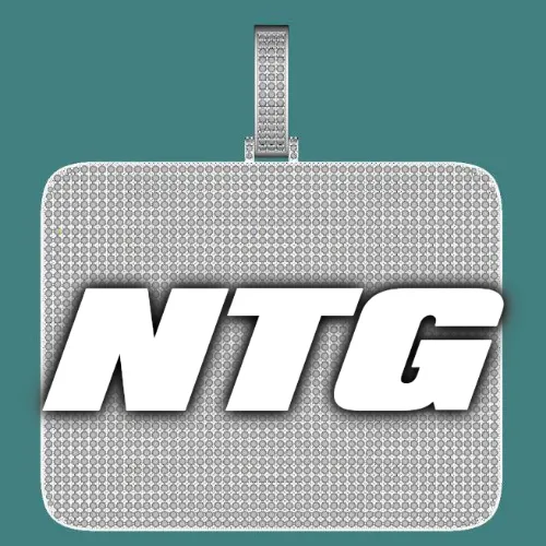 CUSTOM LETTER NECKLACE 3D BIG SQUARE sold by The GUU Shop