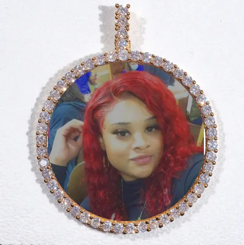 LARGE 3D CIRCLE CUSTOM PICTURE PENDANT sold by The GUU Shop