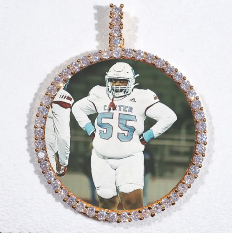 LARGE 3D CIRCLE CUSTOM PICTURE PENDANT sold by The GUU Shop