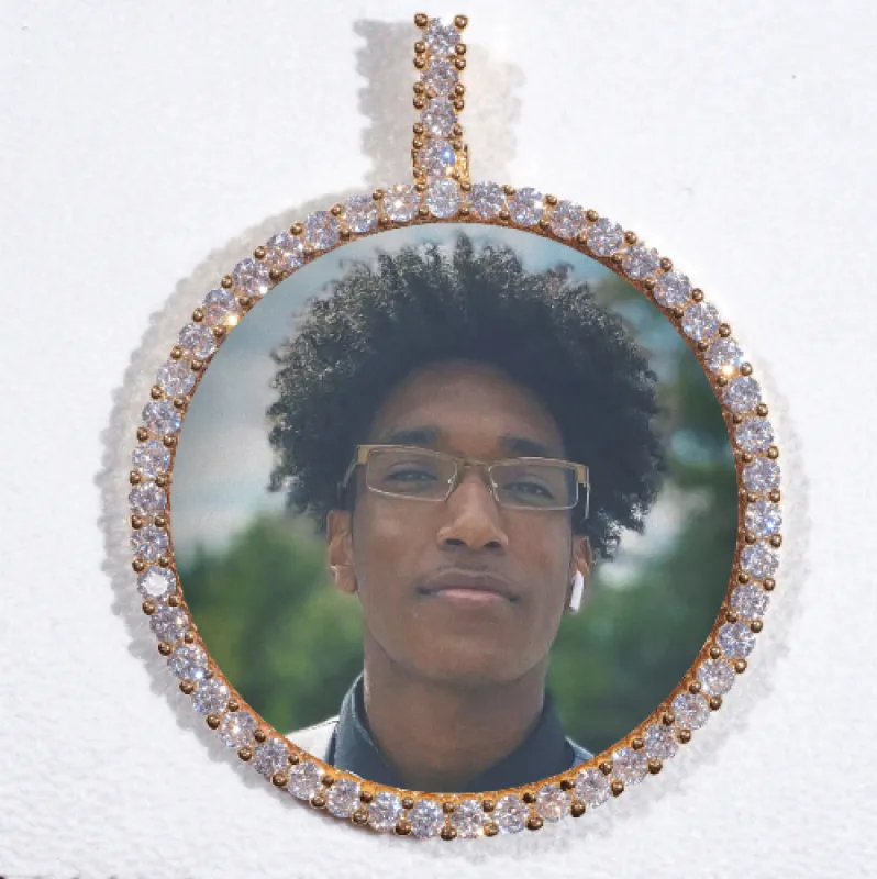 LARGE 3D CIRCLE CUSTOM PICTURE PENDANT sold by The GUU Shop