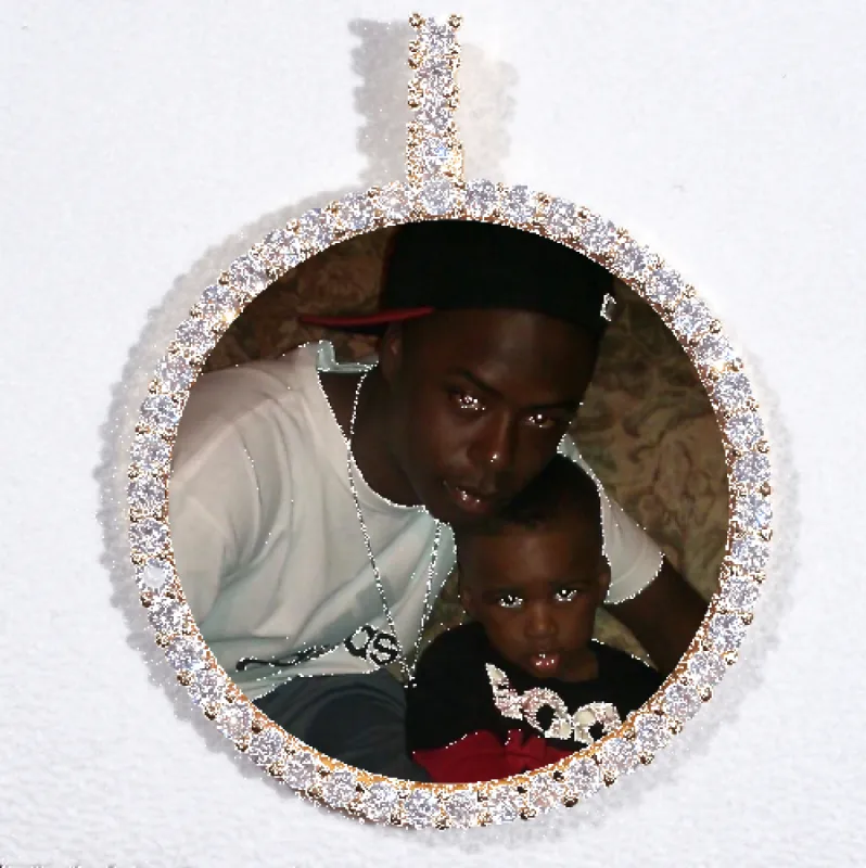 LARGE 3D CIRCLE CUSTOM PICTURE PENDANT sold by The GUU Shop