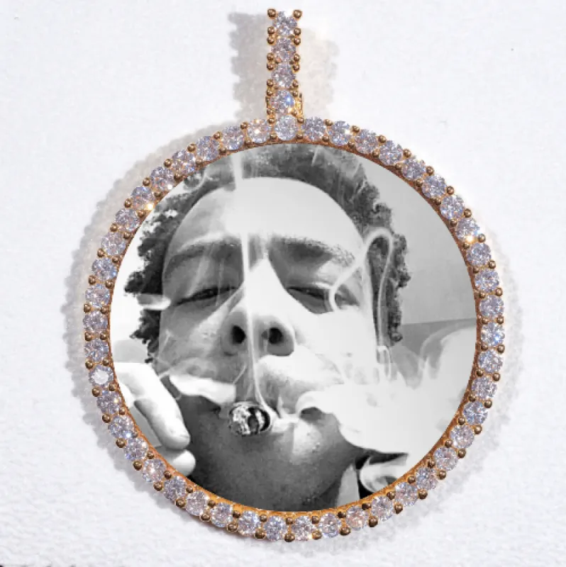 LARGE 3D CIRCLE CUSTOM PICTURE PENDANT sold by The GUU Shop