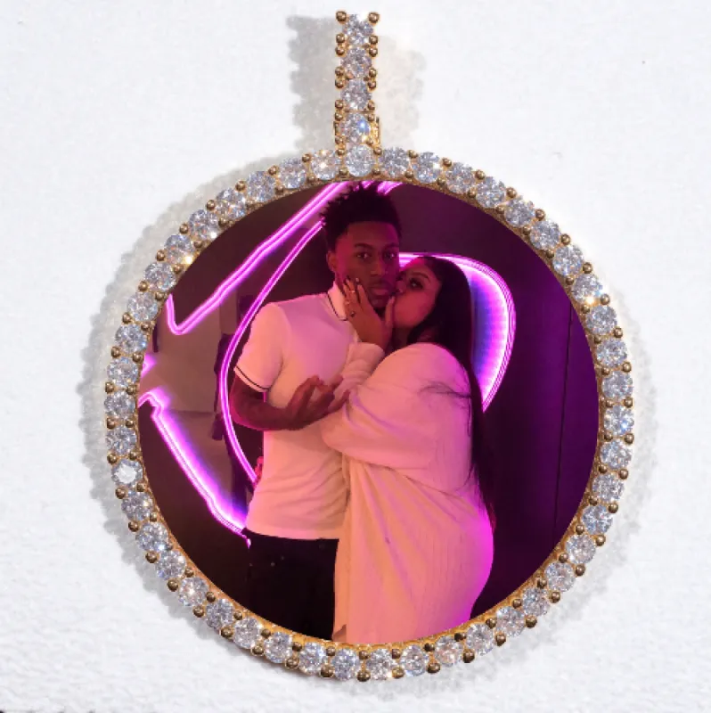 LARGE 3D CIRCLE CUSTOM PICTURE PENDANT sold by The GUU Shop