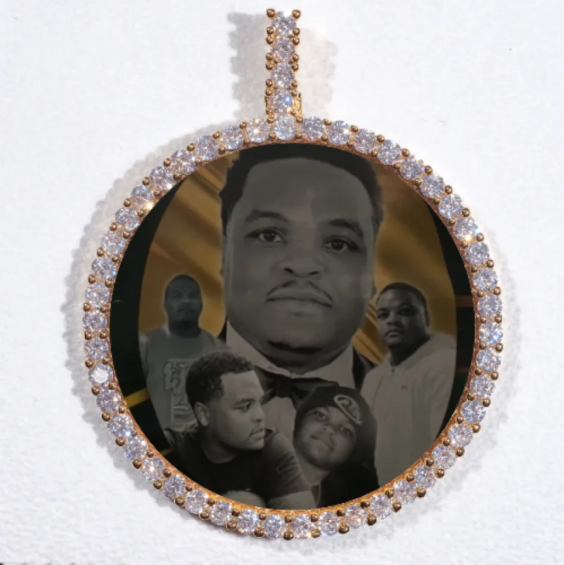 LARGE 3D CIRCLE CUSTOM PICTURE PENDANT sold by The GUU Shop