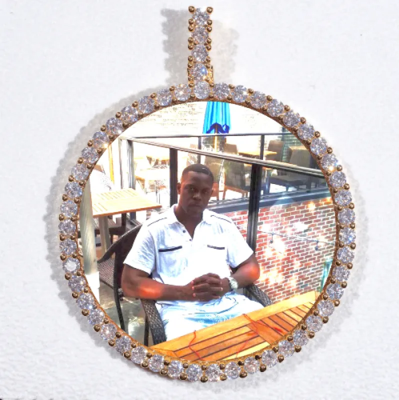 LARGE 3D CIRCLE CUSTOM PICTURE PENDANT sold by The GUU Shop