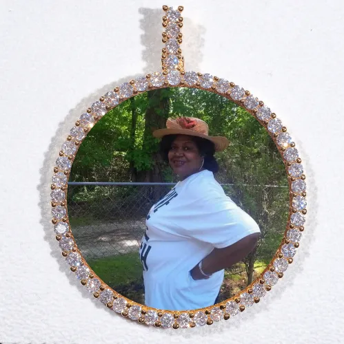 LARGE 3D CIRCLE CUSTOM PICTURE PENDANT sold by The GUU Shop