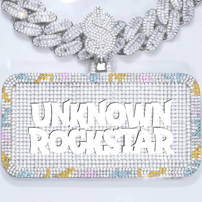 CUSTOM LETTER NECKLACE 3D COLORFUL SQUARE sold by The GUU Shop