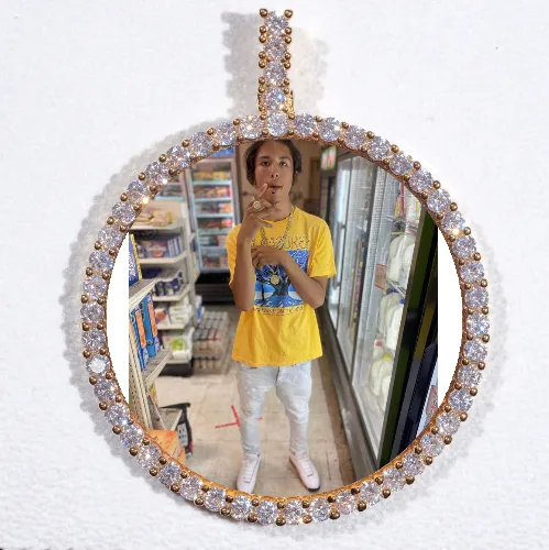 LARGE 3D CIRCLE CUSTOM PICTURE PENDANT sold by The GUU Shop