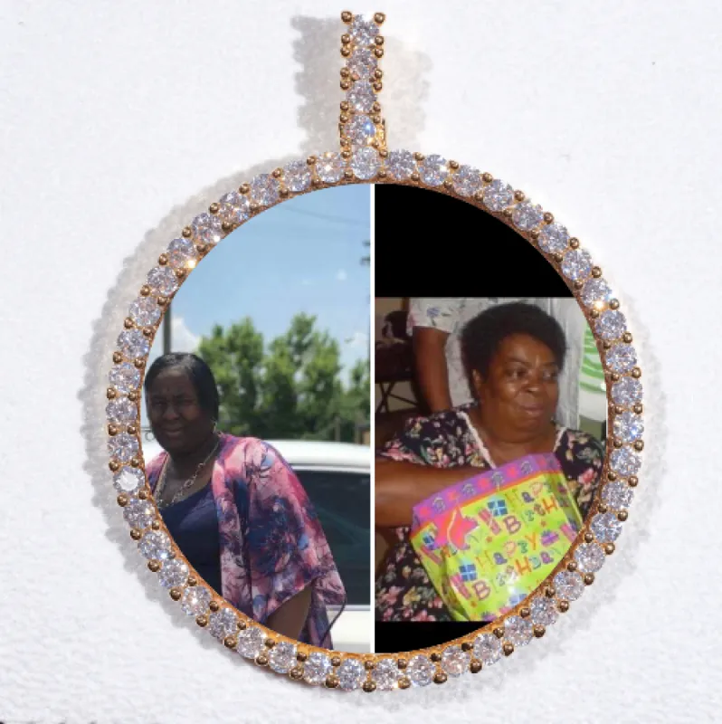 LARGE 3D CIRCLE CUSTOM PICTURE PENDANT sold by The GUU Shop