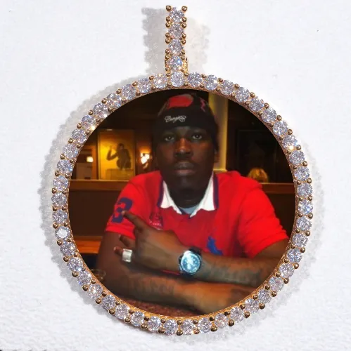 LARGE 3D CIRCLE CUSTOM PICTURE PENDANT sold by The GUU Shop