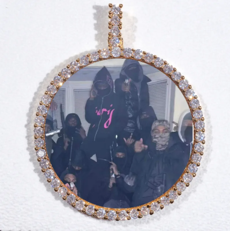 LARGE 3D CIRCLE CUSTOM PICTURE PENDANT sold by The GUU Shop