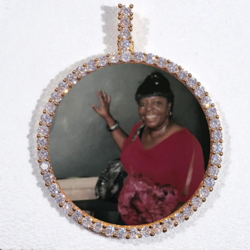 LARGE 3D CIRCLE CUSTOM PICTURE PENDANT sold by The GUU Shop