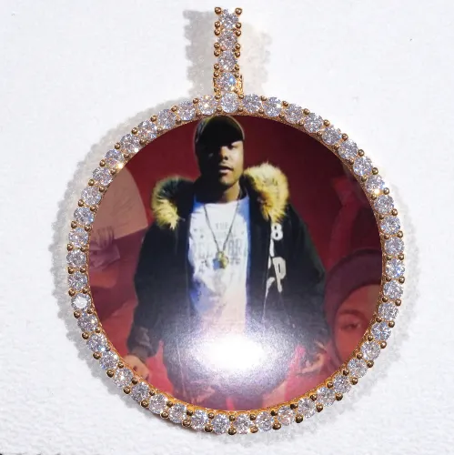 LARGE 3D CIRCLE CUSTOM PICTURE PENDANT sold by The GUU Shop