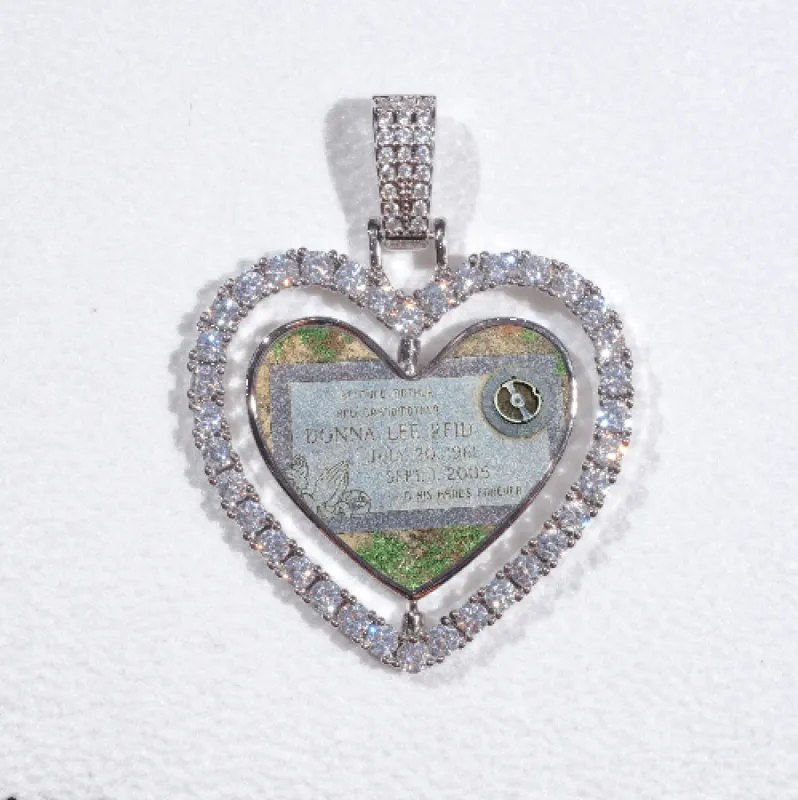 3D Spinning 2-Faced Heart Custom Picture Pendant sold by The GUU Shop