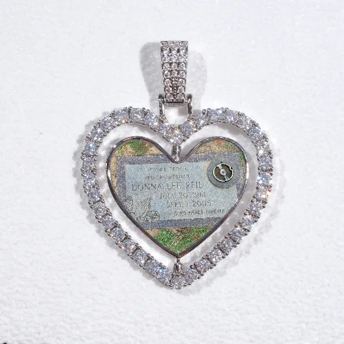 3D Spinning 2-Faced Heart Custom Picture Pendant sold by The GUU Shop