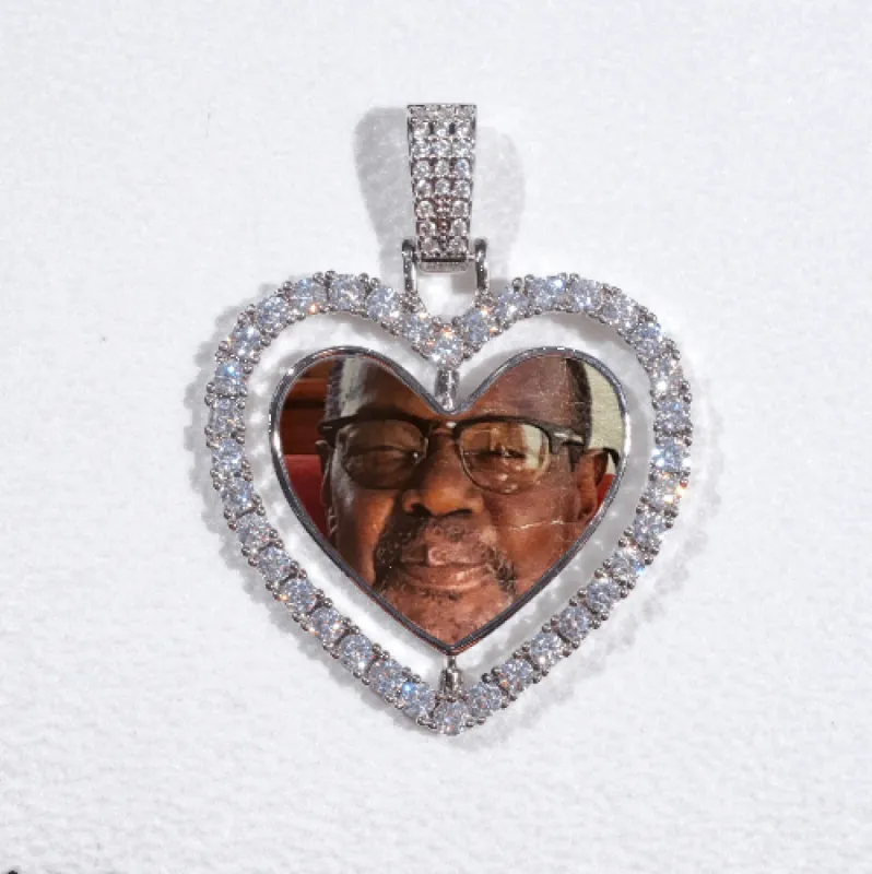 3D Spinning 2-Faced Heart Custom Picture Pendant sold by The GUU Shop