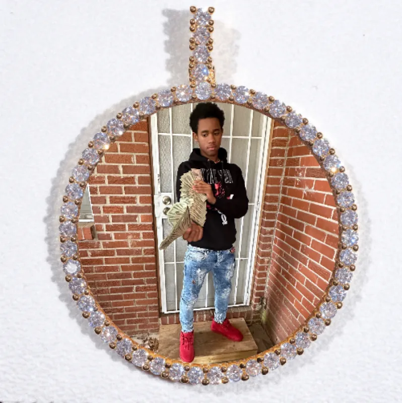 LARGE 3D CIRCLE CUSTOM PICTURE PENDANT sold by The GUU Shop