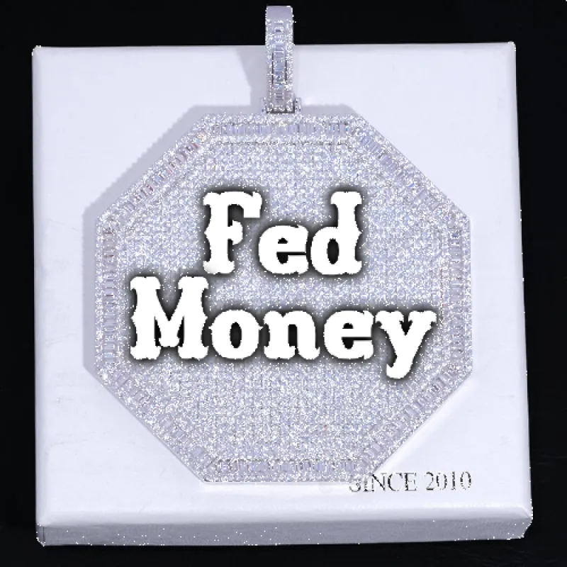 CUSTOM LETTER NECKLACE 3D BIG OCTAGON made by The GUU Shop