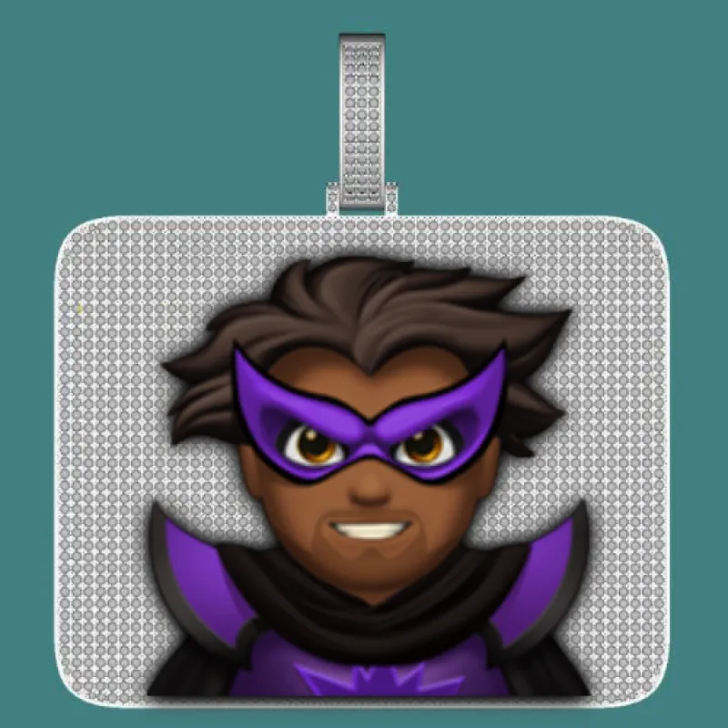 CUSTOM LETTER NECKLACE 3D BIG SQUARE sold by The GUU Shop