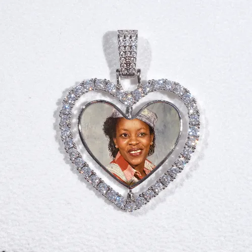 3D Spinning 2-Faced Heart Custom Picture Pendant sold by The GUU Shop