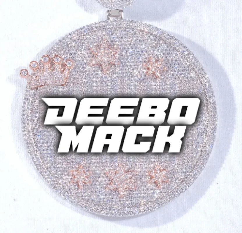 CUSTOM LETTER NECKLACE 3D BIG CROWN DISC sold by The GUU Shop