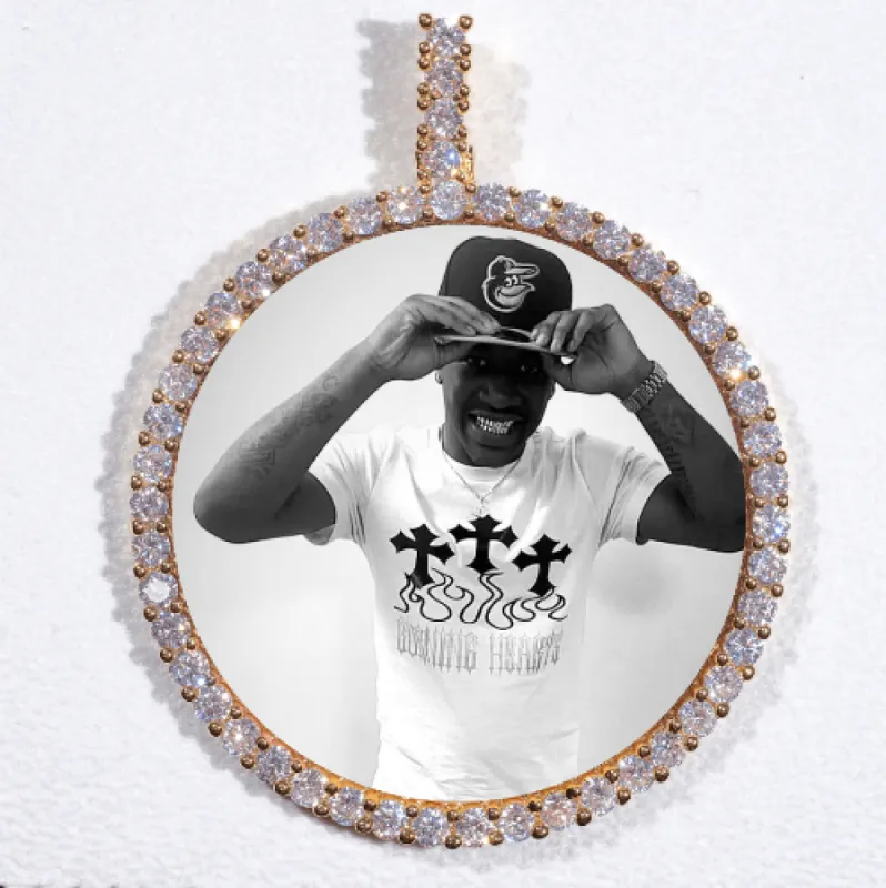 LARGE 3D CIRCLE CUSTOM PICTURE PENDANT sold by The GUU Shop