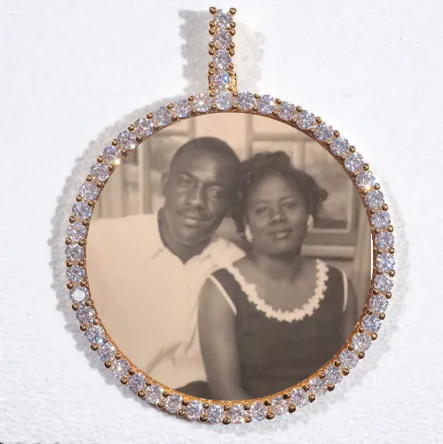 LARGE 3D CIRCLE CUSTOM PICTURE PENDANT sold by The GUU Shop