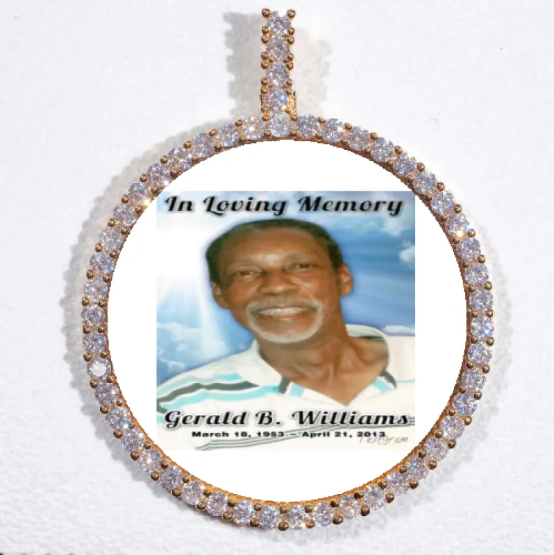 LARGE 3D CIRCLE CUSTOM PICTURE PENDANT sold by The GUU Shop