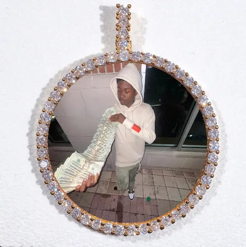 LARGE 3D CIRCLE CUSTOM PICTURE PENDANT sold by The GUU Shop