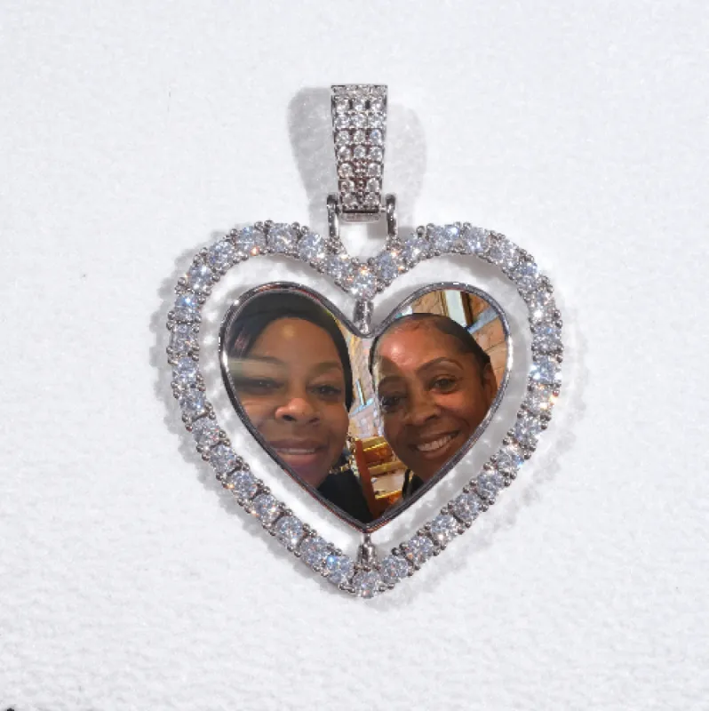 3D Spinning 2-Faced Heart Custom Picture Pendant sold by The GUU Shop