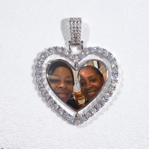 3D Spinning 2-Faced Heart Custom Picture Pendant sold by The GUU Shop