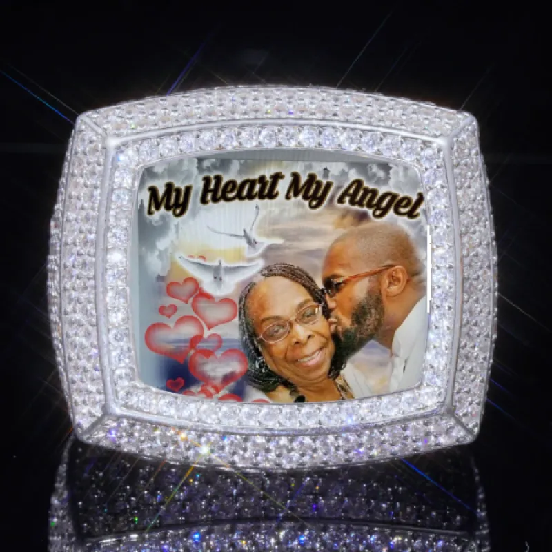 3D CUSTOM PICTURE ICED RING sold by The GUU Shop