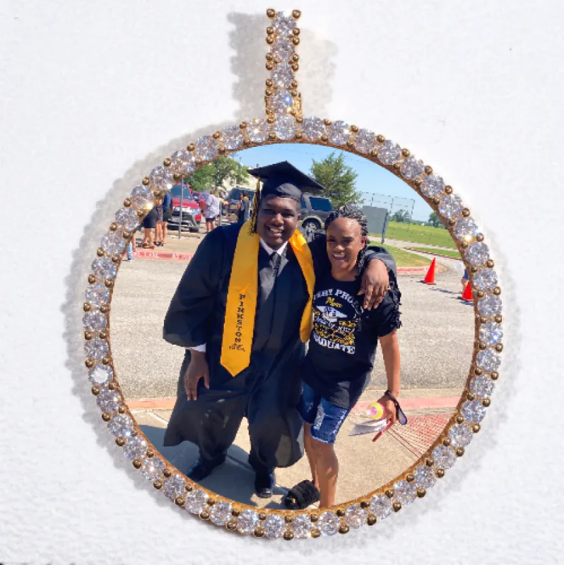 LARGE 3D CIRCLE CUSTOM PICTURE PENDANT sold by The GUU Shop