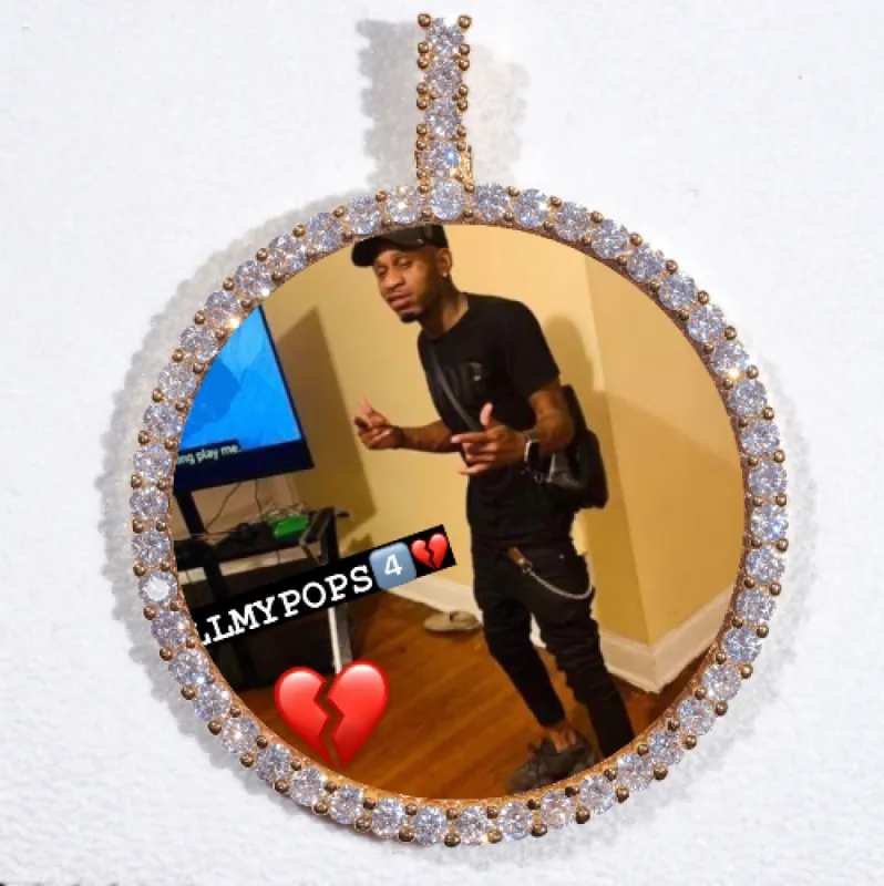 LARGE 3D CIRCLE CUSTOM PICTURE PENDANT made by The GUU Shop