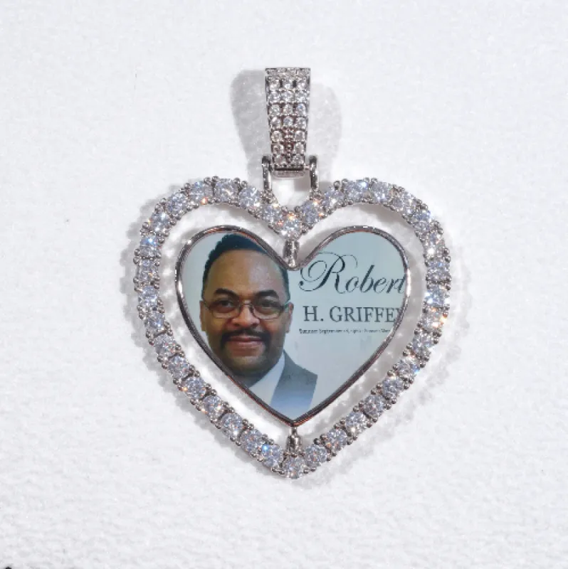 3D Spinning 2-Faced Heart Custom Picture Pendant sold by The GUU Shop