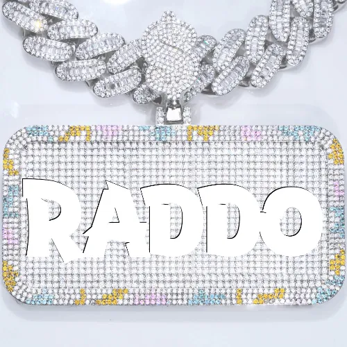 CUSTOM LETTER NECKLACE 3D COLORFUL SQUARE sold by The GUU Shop