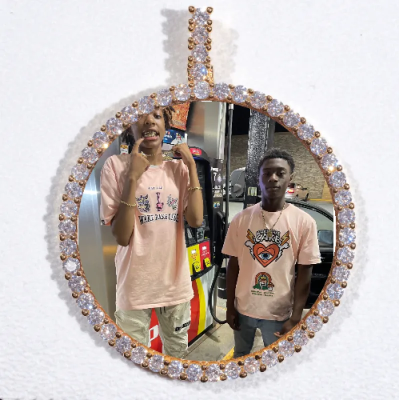 LARGE 3D CIRCLE CUSTOM PICTURE PENDANT sold by The GUU Shop