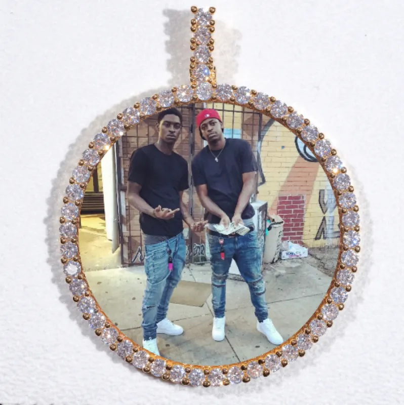 LARGE 3D CIRCLE CUSTOM PICTURE PENDANT sold by The GUU Shop