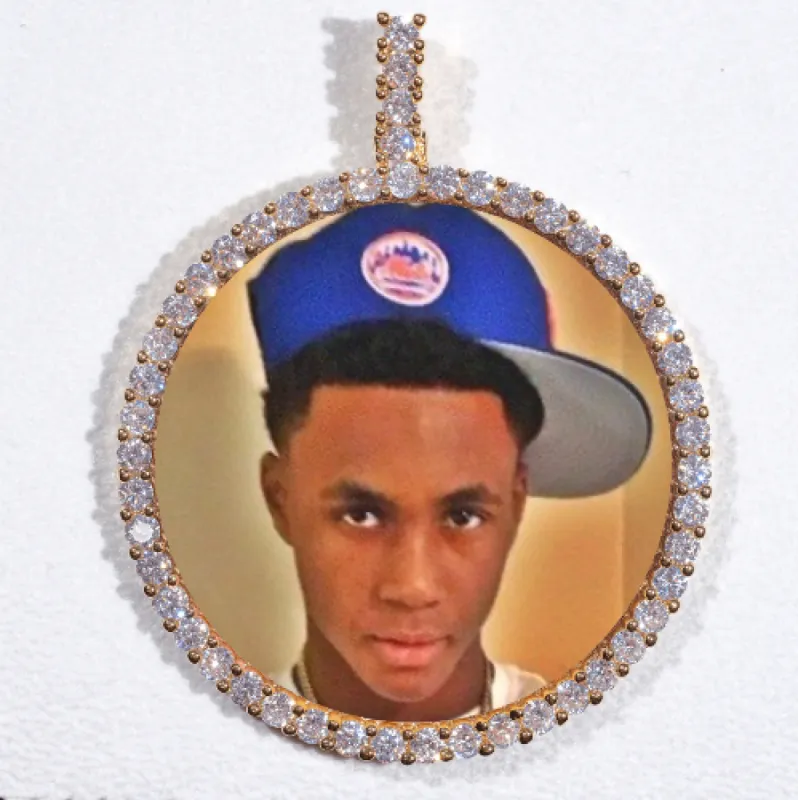 LARGE 3D CIRCLE CUSTOM PICTURE PENDANT sold by The GUU Shop