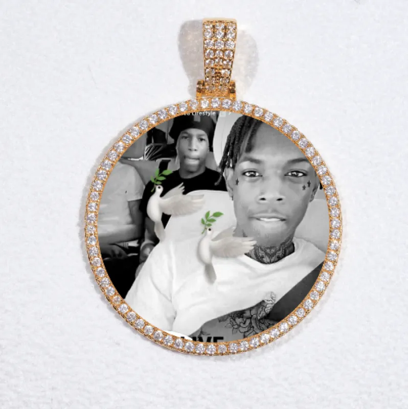 MEDIUM 3D CIRCLE CUSTOM PICTURE PENDANT sold by The GUU Shop