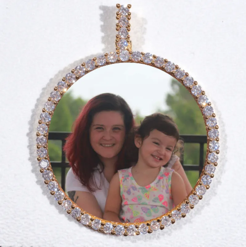 LARGE 3D CIRCLE CUSTOM PICTURE PENDANT sold by The GUU Shop