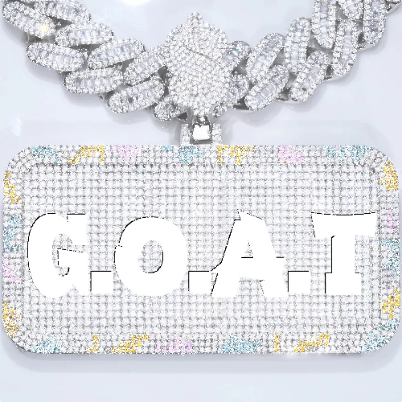 CUSTOM LETTER NECKLACE 3D COLORFUL SQUARE sold by The GUU Shop