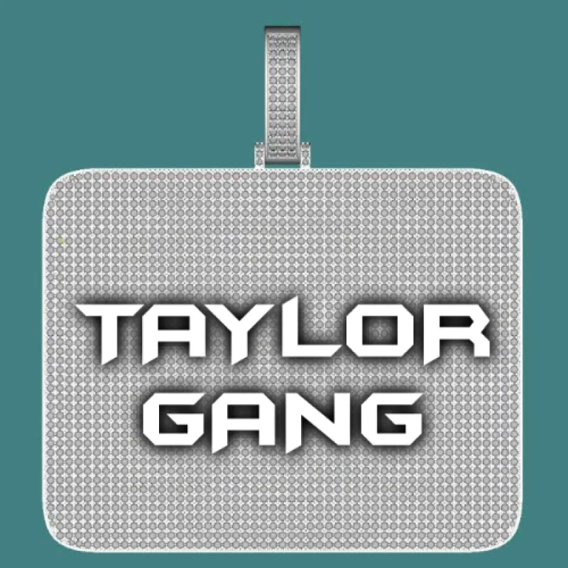 CUSTOM LETTER NECKLACE 3D BIG SQUARE sold by The GUU Shop