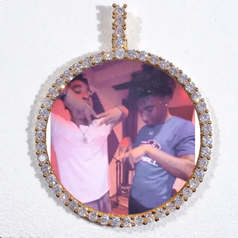 LARGE 3D CIRCLE CUSTOM PICTURE PENDANT sold by The GUU Shop